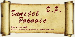 Danijel Popović vizit kartica